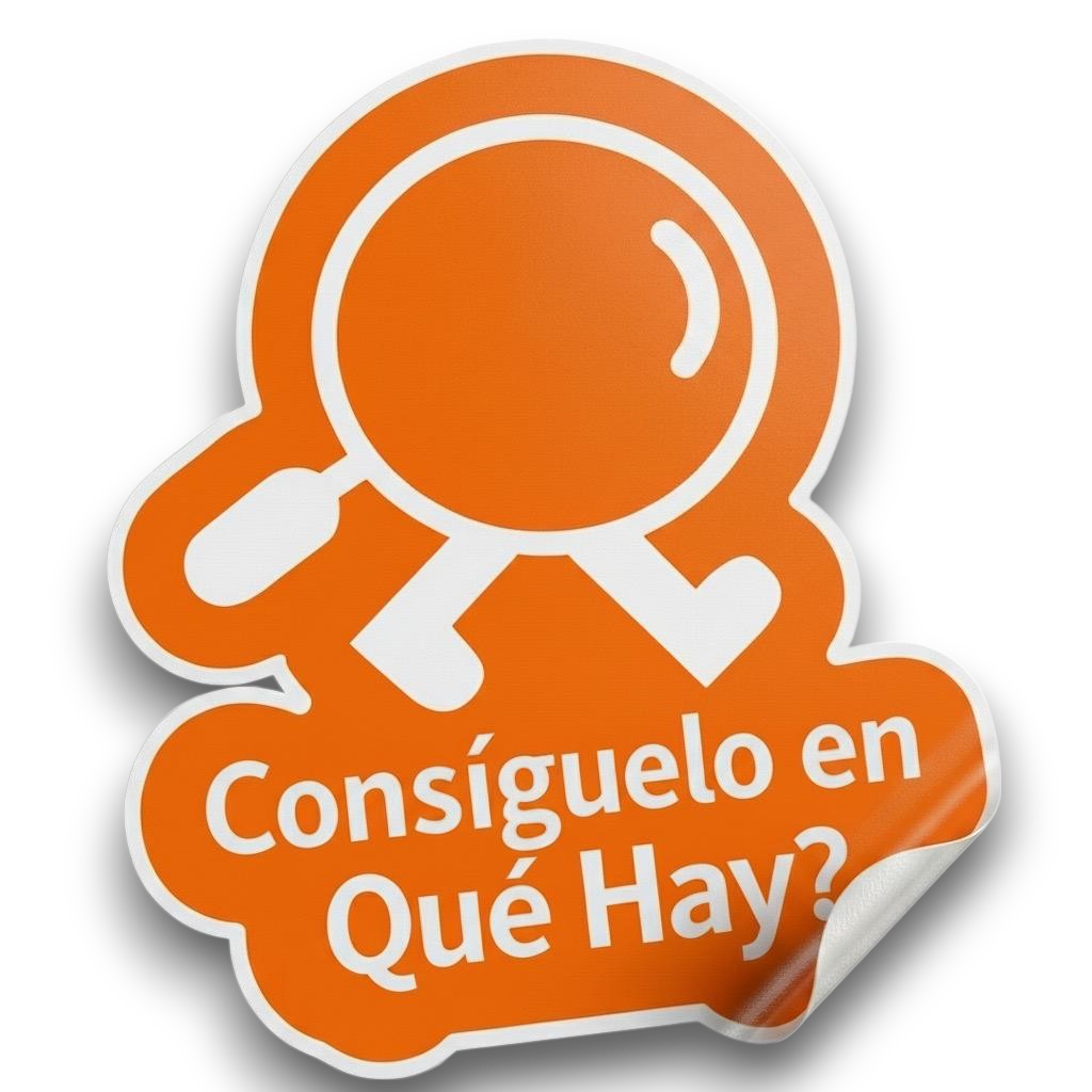 Sticker «Consíguelo en Qué Hay?»
